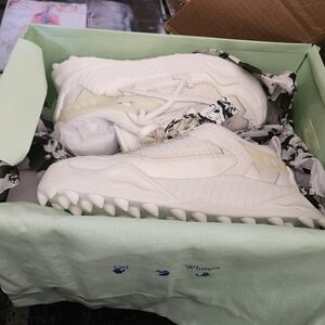 Off-White Odsy-1000 Sz 45 Or 12m Cream Sneakers. New